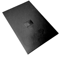 Axel Stone douchebak rechthoekig 180x100x2.6 cm mat zwart / antracie
